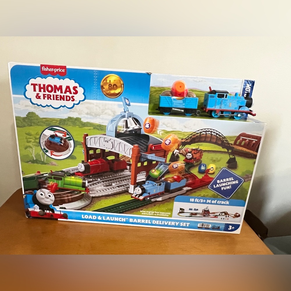 Thomas & Friends Load & Launch Barrel Delivery Set Classic Motorized Toy Train